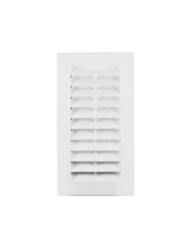 Rejilla ventilación PVC con marco blanca